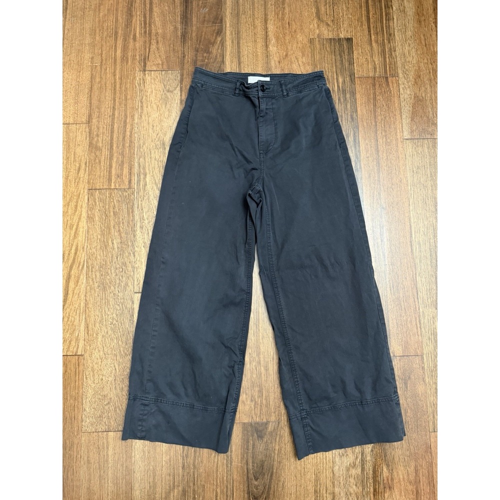 EVERLANE The Organic Wide Leg Pants Women's Sz 6 Black